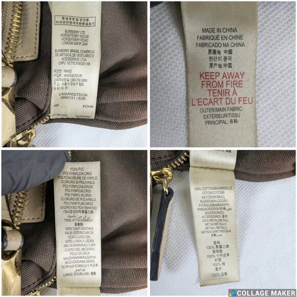 BURBERRY Smoked Check PVC Coated Canvas Saddle Stitch Crossbody Bag - Picture 6 of 16